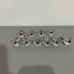 Crystal and Brown Decorative Knob Set